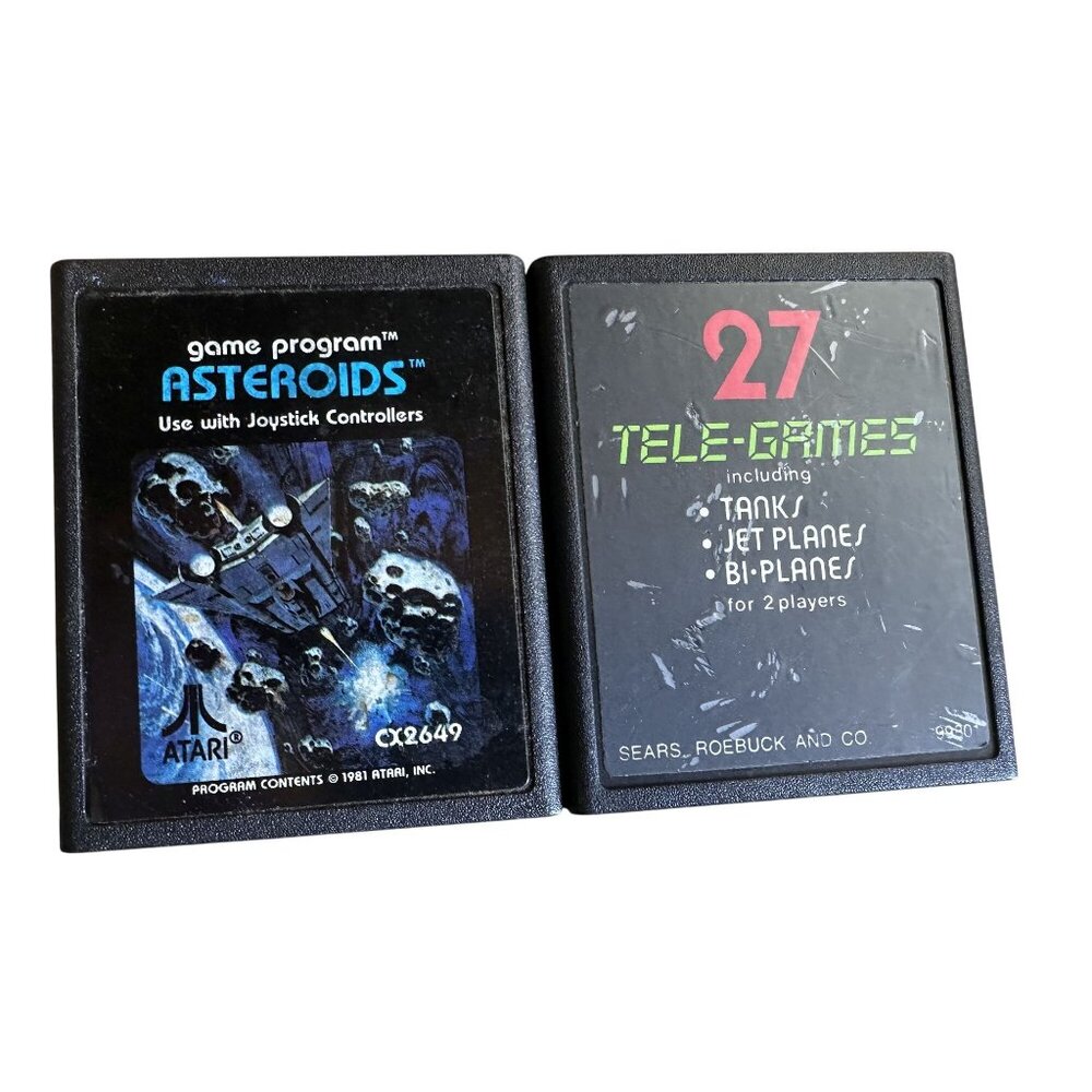 Vintage Atari 2600 Games 2 Games 27 Tele-Games & Asteroids